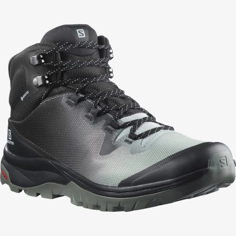 Botas Montaña Salomon Vaya Mid GTX Mujer Negros Grises | MX BQZA519